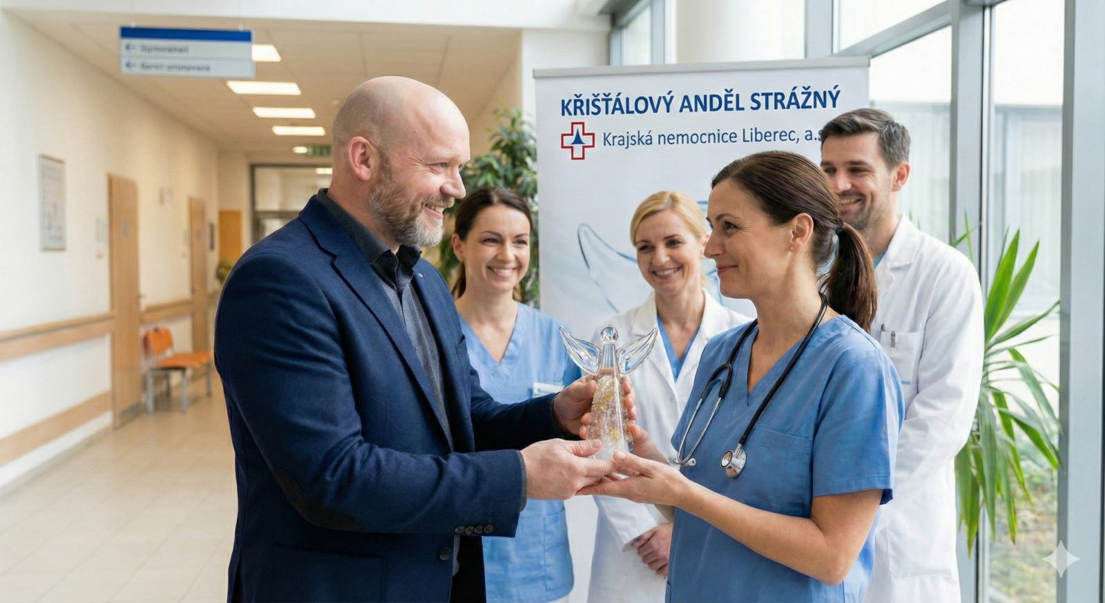 Předání ceny lékařskému týmu
